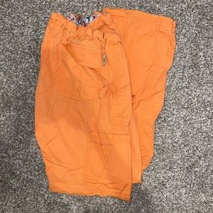 Orange Koi Scrub Pants